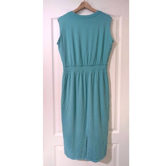 NEW! Athleta | Santorini Cinch Dress In Turquoise (M-Tall) - Picture 3 of 12